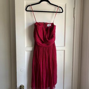 J.Crew Wild Beet Arabelle Dress in Silk Chiffon